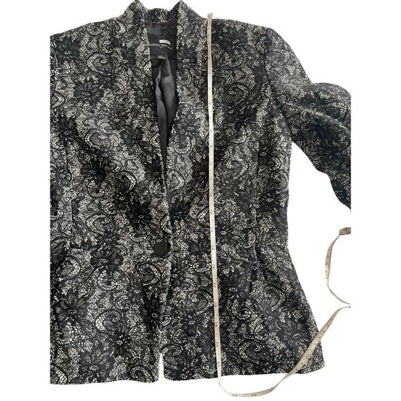 Banana Republic Lace Blazer Dark Romantic Corporate Office Executive Career Wear - Picture 6 of 10